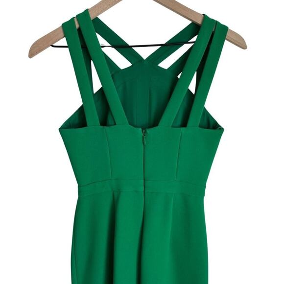 BCBG Max Azria Cut Out Maxi Dress Green 0 - Picture 7 of 11